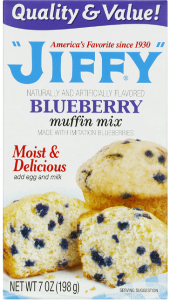 JIFFY  Muffin Mix 'Blueberry'  Blaubeere Flavor 198 gr